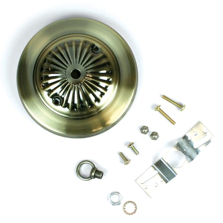 Jandorf 5" Antique Brass Lamp Canopy Kit C60215